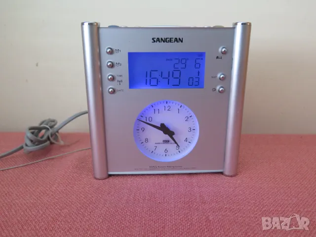 Sangean RCR-1 AM/FM Atomic Clock Digital Analog Clock Radio, снимка 2 - Радиокасетофони, транзистори - 46901647