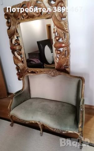 Френско канапе и стол Луи XV от 19-ти век., снимка 3 - Дивани и мека мебел - 45915945