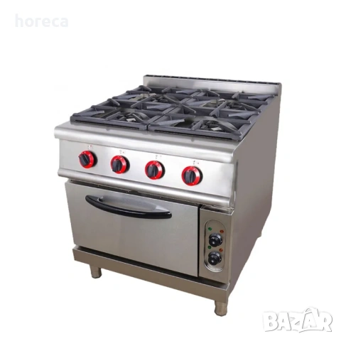 ПРОМОЦИЯ -12% Газова печка с 4 котлона и електрическа фурна