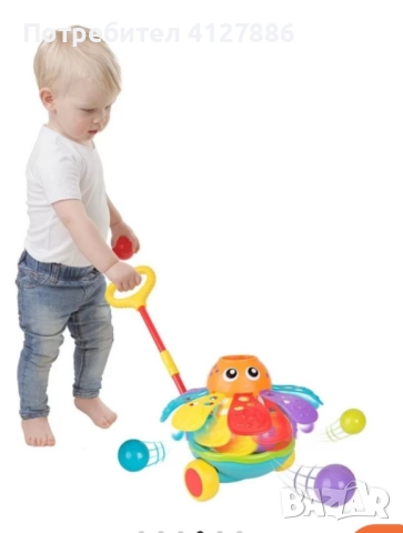 Играчка за бутане октопод с топчета, снимка 2 - Образователни игри - 51625317