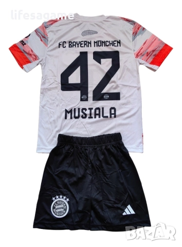 Детски футболен екип Байерн Мюнхен Мусиала комплект Bayern Munich тениска Musiala