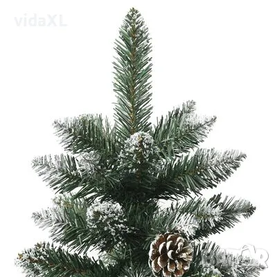 vidaXL Изкуствена коледна елха със стойка, зелена, 180 см, PVC (SKU:345175), снимка 4 - Декорация за дома - 48287454