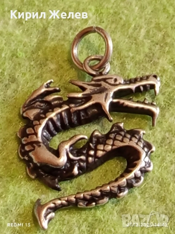 Унисекс сребърна висулка КИТАЙСКИ ДРАКОН ювелирна изработка 27219, снимка 7 - Колиета, медальони, синджири - 52912451