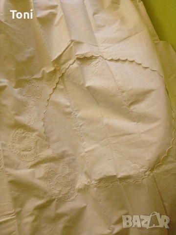 Спален комплект от бродерия и памук за 2 юргана и една възглавница цена по договаряне , снимка 3 - Гоблени - 53412673