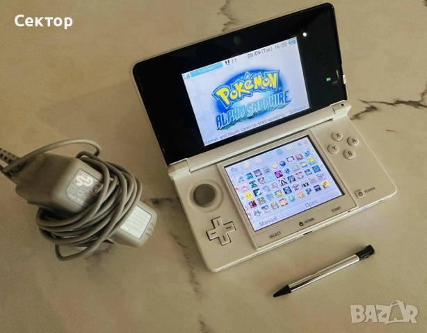 Nintendo 3DS с 55 записани игри. Хакната  Pokemon Zelda Mario, снимка 1