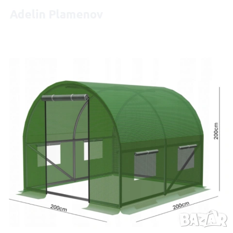 Здрава конструкция за оранжерия - поцинковани тръби и лесен монтаж, снимка 5 - Оранжерии - 53735299