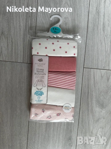 Боди с дълъг ръкав 6-9м