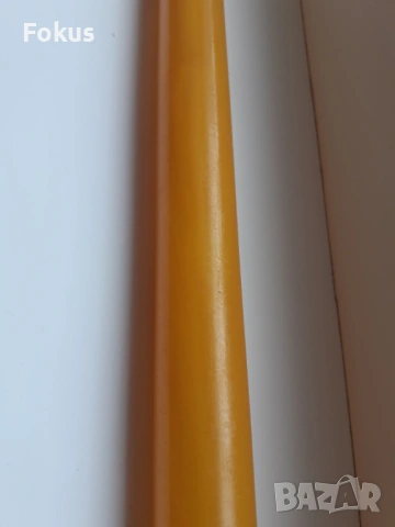 Пръчка каталин бакелит жълта с дамари броеница, снимка 2 - Антикварни и старинни предмети - 53950904