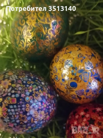 Уникални ръчно декорирани великденски яйца 5 бр., снимка 2 - Декорация за дома - 53115063
