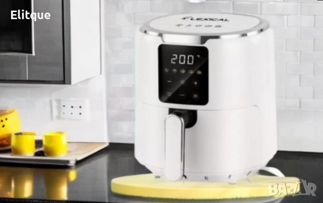 Еър фрайър Lexical Airfryer LAF-3026-1/2, 1300W 4.5L бял/черен, снимка 2 - Друга електроника - 52869472