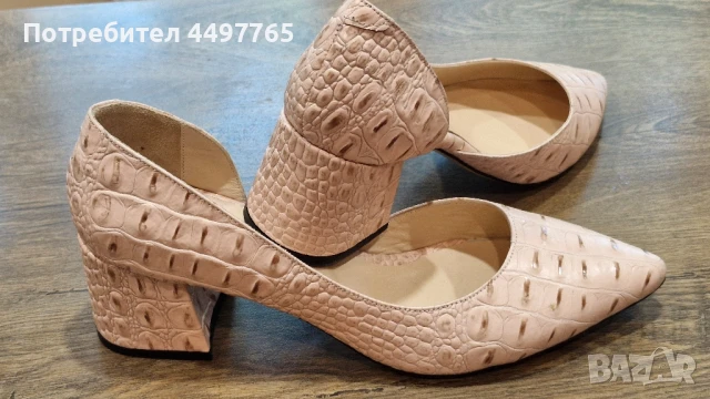 Летни кожени обувки , снимка 2 - Дамски обувки на ток - 50601027