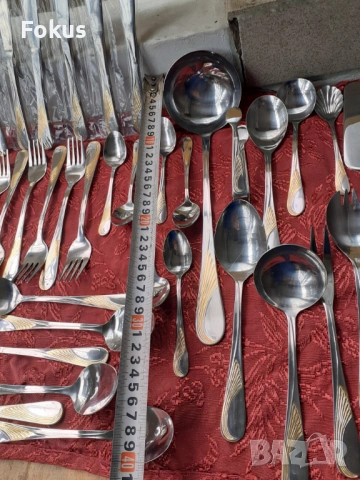 Луксозен комплект прибори Edelstahl Rostfrei - 40 части нови, снимка 6 - Антикварни и старинни предмети - 53726583