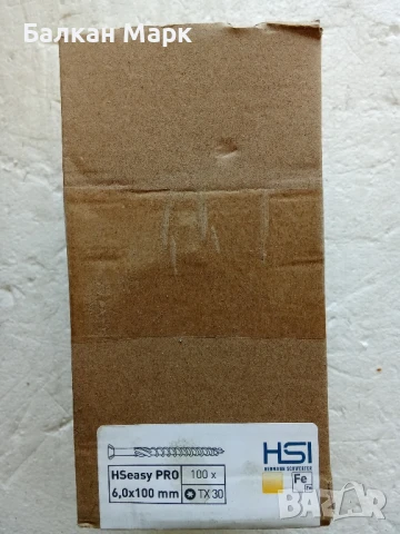 Професионални винтове за дърво тип "Торнадо" – HSeasy Pro 6х100, 100бр, снимка 3 - Железария - 51018025