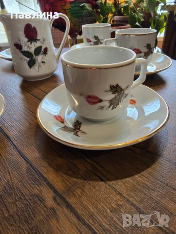Порцеланови двойни сетове за късо кафе на "Китка", снимка 4 - Чаши - 54234592