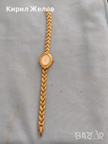 Оригинален дамски часовник Louis Bernard 22 karate gold plated sapphire cristal SWISS 46121, снимка 2 - Дамски - 46080693