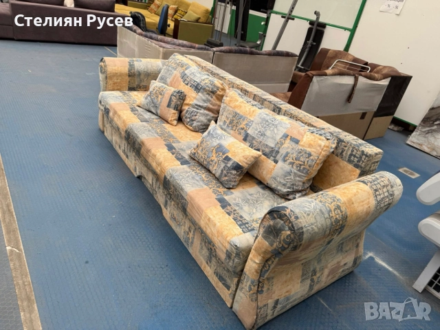 231255 разтегателен  холов Диван / канапе с ракла и функция сън 225 см   -цена 150лв или 76.69 евро , снимка 2 - Дивани и мека мебел - 52892537