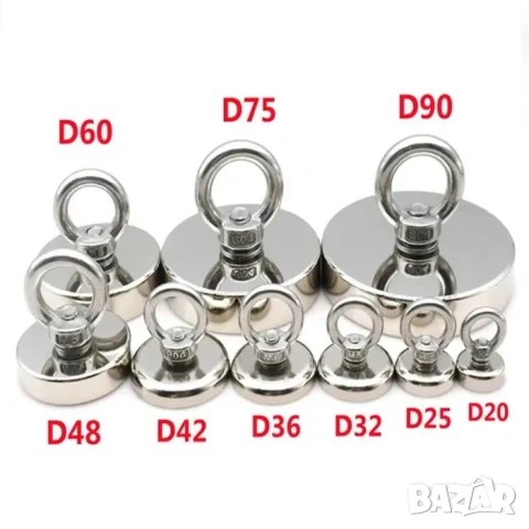  Неодимови магнити с халка, КЛАС N52 | Magnet fishing