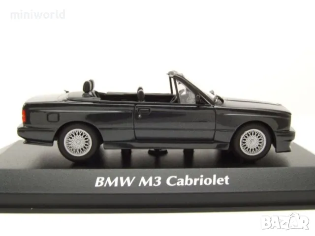 BMW M3 E30 Cabrio 1988 - мащаб 1:43 на Maxichamps моделът е нов в PVC дисплей-кейс, снимка 4 - Колекции - 49561601