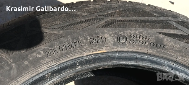 Continental Ecocontact6 195/55/16 DOT 3321. 2 бр, снимка 5 - Гуми и джанти - 54007173