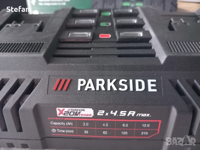 Двойно зарядно PARKSIDE - 2X4.5Ah, снимка 4 - Винтоверти - 51065270