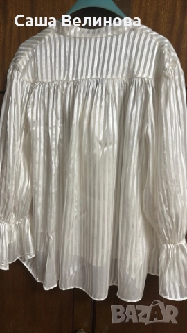 Копринена официална блуза, снимка 2 - Блузи с дълъг ръкав и пуловери - 51989573