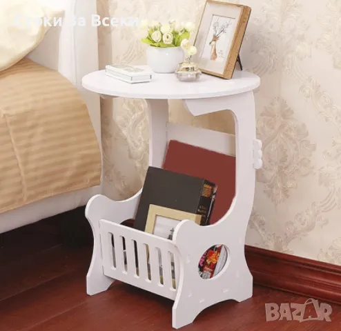 Кръгла масичка нощно шкафче, снимка 3 - Маси - 50419317