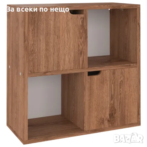 Етажерка за книги, кафяв дъб, 60x27,5x59,5 см, ПДЧ, снимка 5 - Етажерки - 47415245