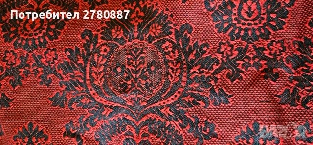 Ретро червена кувертюра, Битова , вълнена, тъкана постелка, покривка с ресни, снимка 3 - Антикварни и старинни предмети - 50724548