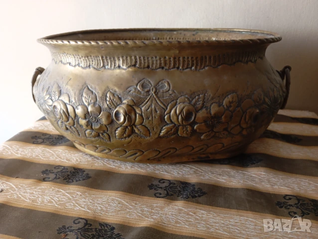 Стара викторианска кашпа,саксия за цветя, снимка 5 - Други ценни предмети - 50937240