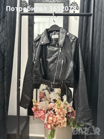 Кожено Късо Яке, снимка 2 - Якета - 53870229