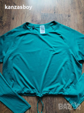Gymshark SWEAT SEAMLESS LONG SLEEVE CROP - дамска фитнес блуза КАТО НОВА M, снимка 4 - Блузи с дълъг ръкав и пуловери - 53950296