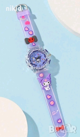 светещ детски Kuromi Куроми ръчен часовник, снимка 2 - Детски - 51762918