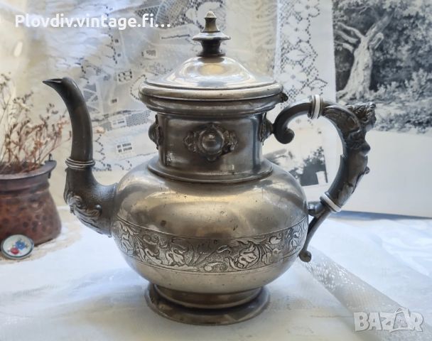 Калaен винтидж чайник Gerhardi & Cо. Pewter 1580, снимка 1 - Други ценни предмети - 46782662