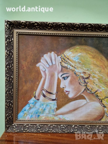 Прекрасна авторска българска картина масло върху платно , снимка 7 - Картини - 53285081