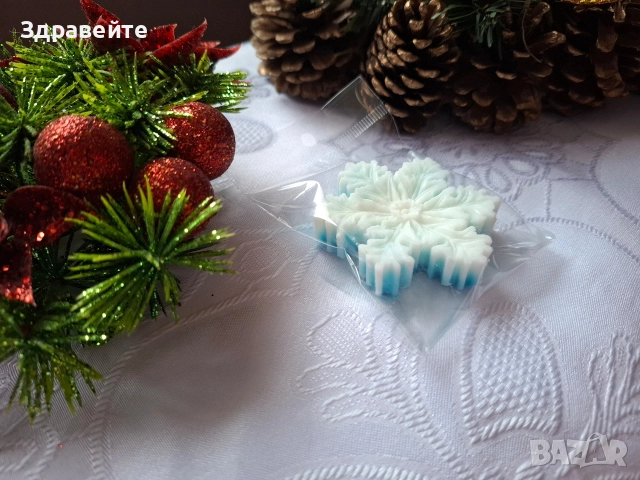 Коледни глицеринови сапунчета с аромат на ябълка, канела и джинджифилови бисквитки , снимка 15 - Декорация за дома - 52646351