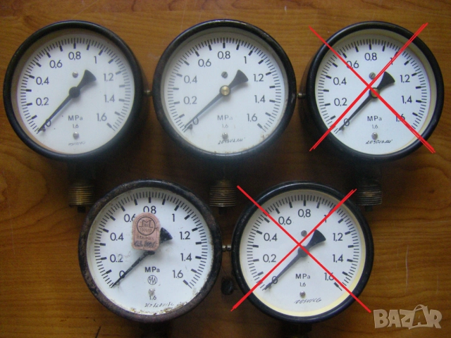 Промишлени манометри Ф100мм с различни обхвати , снимка 5 - Други машини и части - 47121028