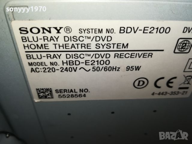 BLUETOOTH USB SONY BLU-RAY RECEIVER-SONY BDV-E2100 1704241130, снимка 4 - Ресийвъри, усилватели, смесителни пултове - 45315431