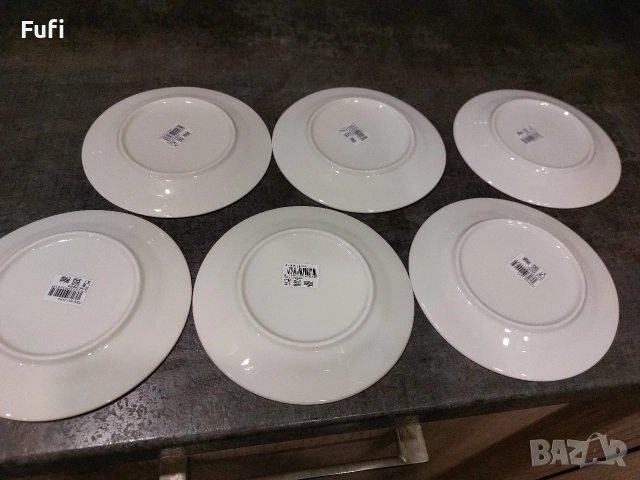19 лв, 6 броя нови чинии, порцелан, с етикет, 15 см диаметър , снимка 3 - Чинии - 53002147