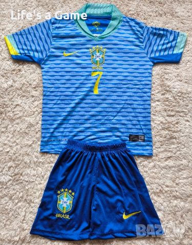 Детско - юношески футболен екип Бразилия Винисиус Brazil Vini Jr , снимка 1 - Детски комплекти - 45649770