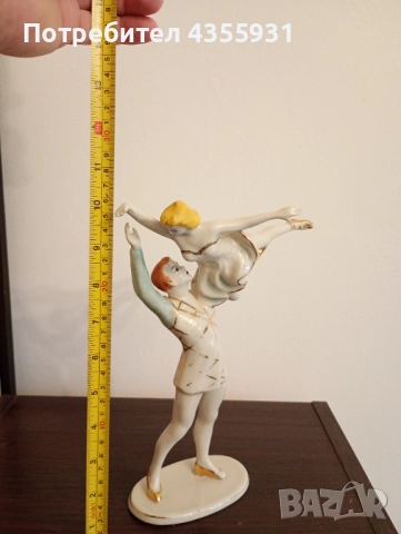 Танцьори стар български порцелан стара порцелан фигурка статуетка балерина танцьор балерина , снимка 4 - Антикварни и старинни предмети - 52022205