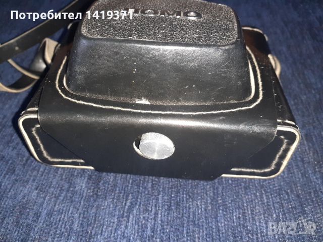 Черен калъф от естествена кожа за фотоапарат с презрамка Ломо / Lomo, снимка 5 - Чанти, стативи, аксесоари - 45606181