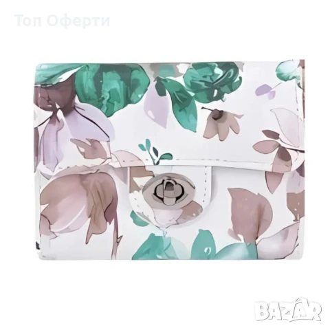 Дамско портмоне с флорален принт, снимка 10 - Портфейли, портмонета - 50498657