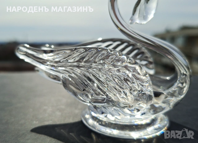 Edinburgh CRYSTAL - Великобритания - Кристален лебед за бижута кристална бижутерка , снимка 6 - Други ценни предмети - 53915950