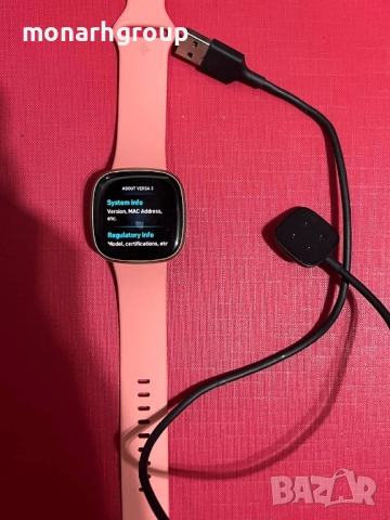 Смарт часовник fitbit versa 3 със заряно, снимка 5 - Мъжки - 51490085