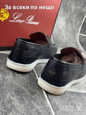 Loro Piana Дамски Черни Обувки С Бяла Подметка Естествена кожа Код E713, снимка 4 - Дамски ежедневни обувки - 51223743