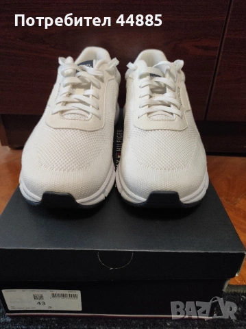 Обувки TOMMY HILFIGER Lightweight RWB Knit White, снимка 5 - Маратонки - 53757149