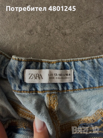 Дънкови къси панталони ZARA, снимка 2 - Къси панталони и бермуди - 54241056
