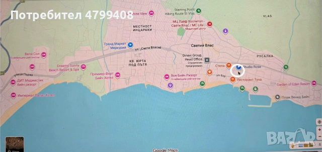 Студио в хубав район Свети Влас!, снимка 11 - Апартаменти - 54222023