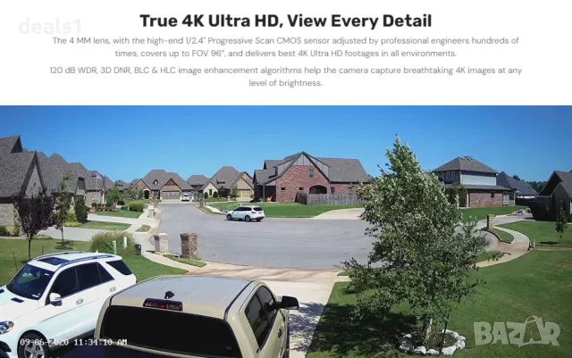 ANNKE C800 4K Външна PoE IP Bullet Камера за сигурност Разпознаване на хора и превозни средства , снимка 4 - IP камери - 50192413