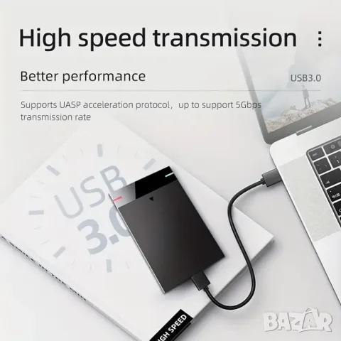 Външен преносим хард диск 250GB USB3.0, снимка 4 - Твърди дискове - 48602084